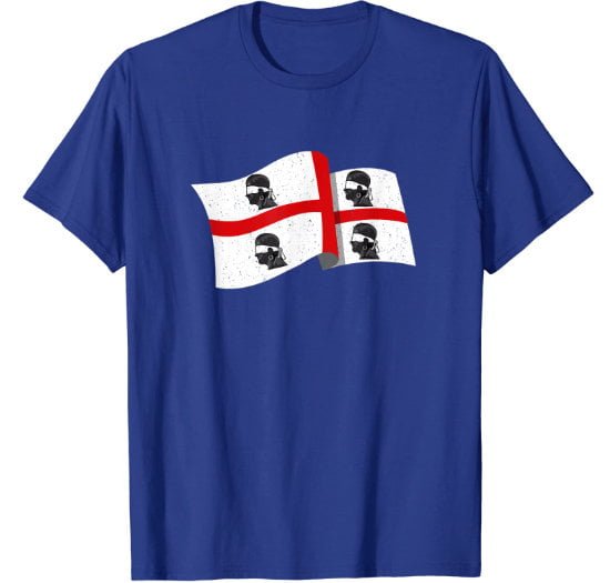 Blue man t-shirt with flag of Sardinia