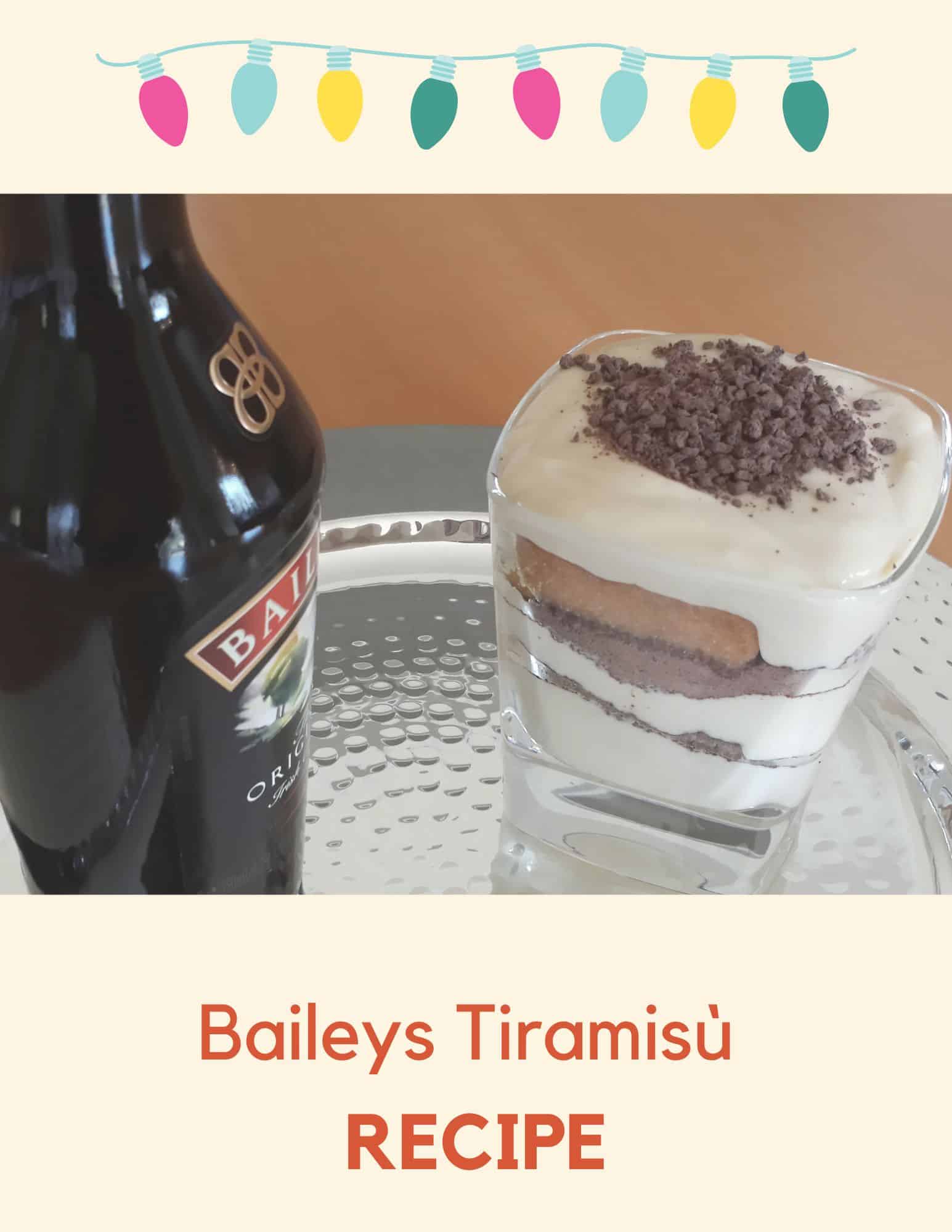 A delicious tiramisu recipe containing Baileys