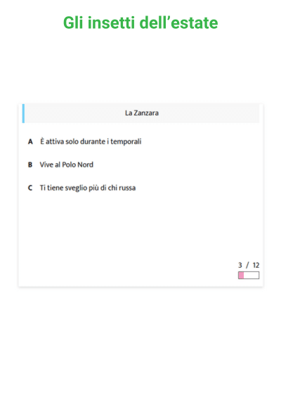 Italian quiz on summer insects